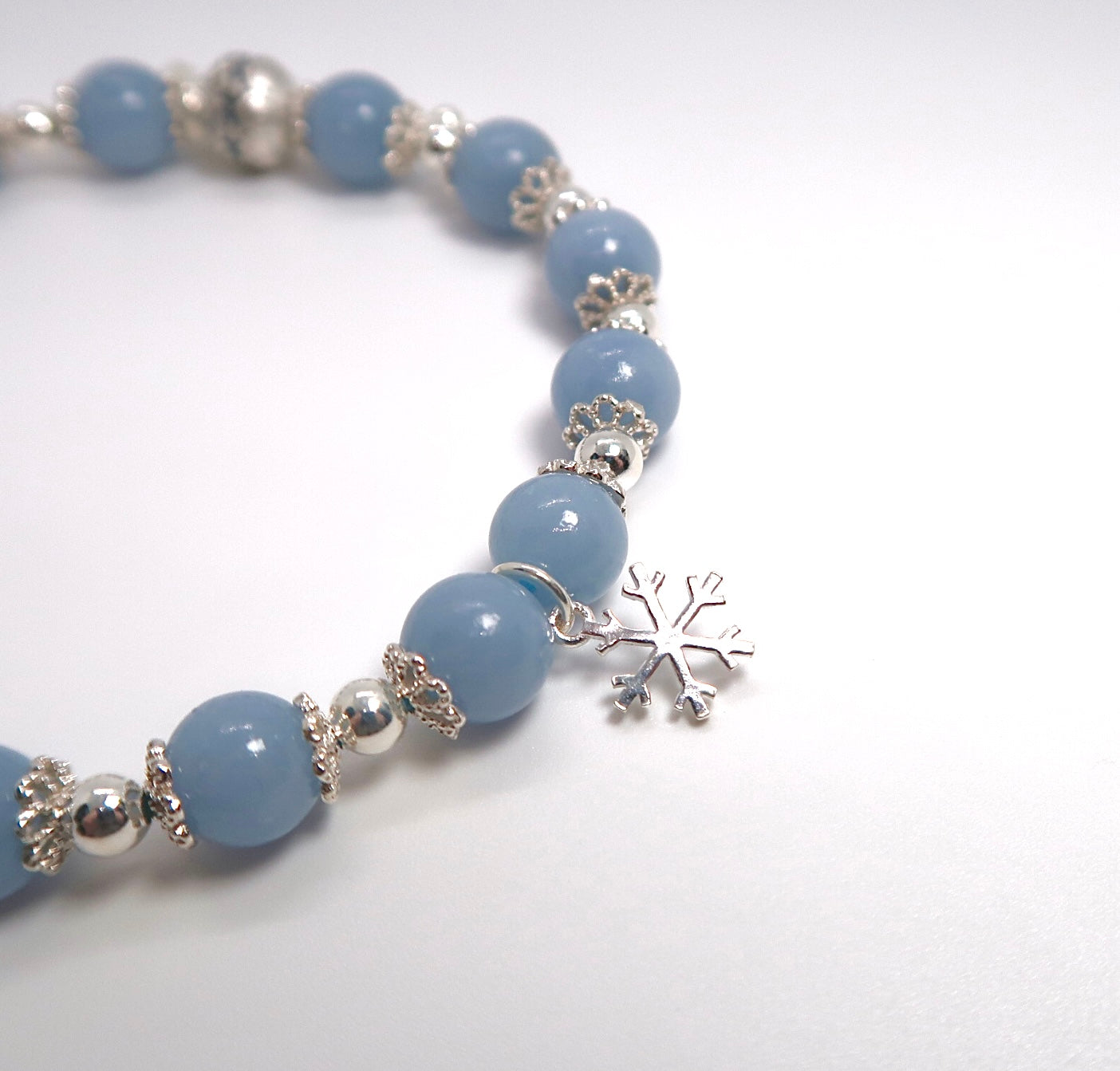 Sterling Silver Natural Angel Stone Women's Limited Edition Bracelet - DXbracelet