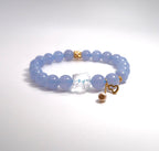 Blue Agate Sterling Silver Bracelet - DXbracelet