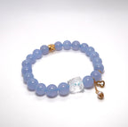 Blue Agate Sterling Silver Bracelet - DXbracelet