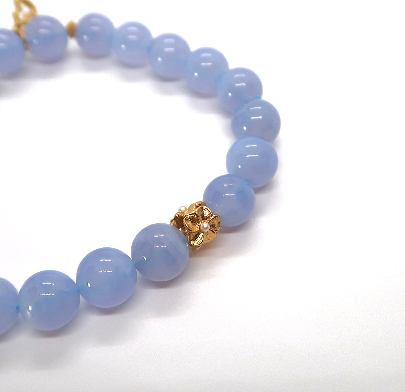 Blue Agate Sterling Silver Bracelet - DXbracelet