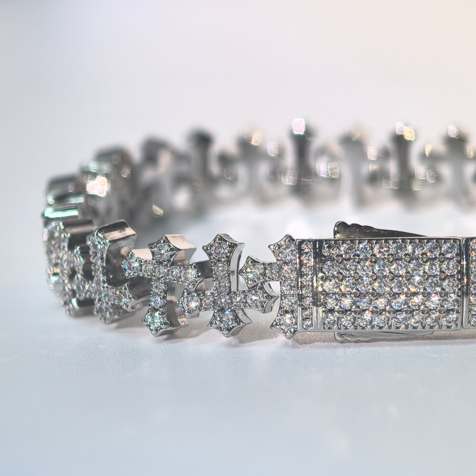 Hip-Hop Luxe | Copper Cuban Chain w/ Cubic Zirconia Cross | Unisex - DXbracelet