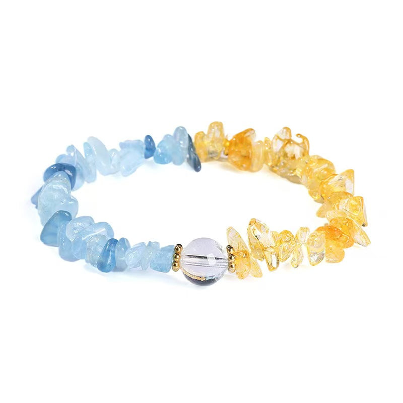 Bracelet de perles de gravier en cristal naturel