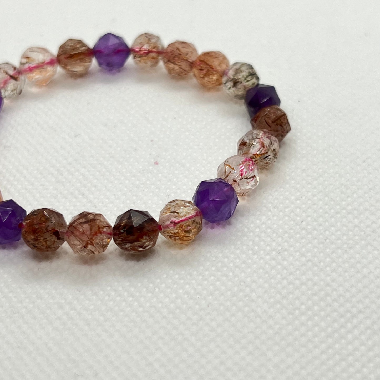 Natural Super Seven Color Crystal Bracelet