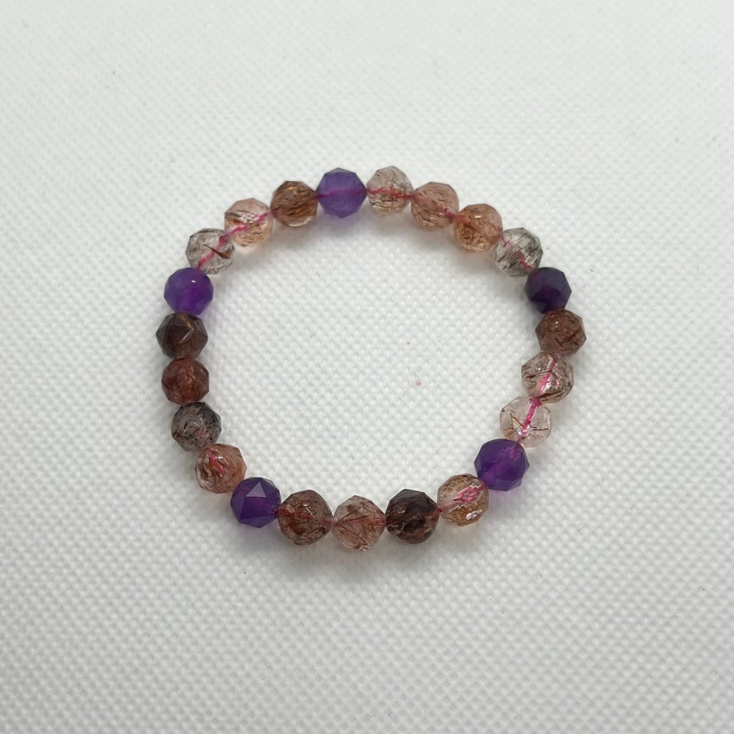 Natural Super Seven Color Crystal Bracelet