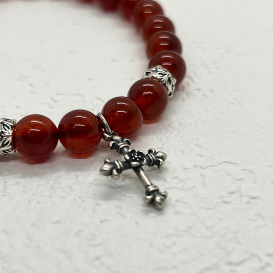 Sterling Silver Cross Bracelet