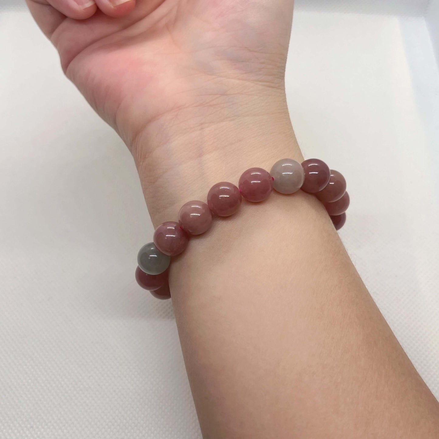 Natural Milkshake Tourmaline Jade Bracelet