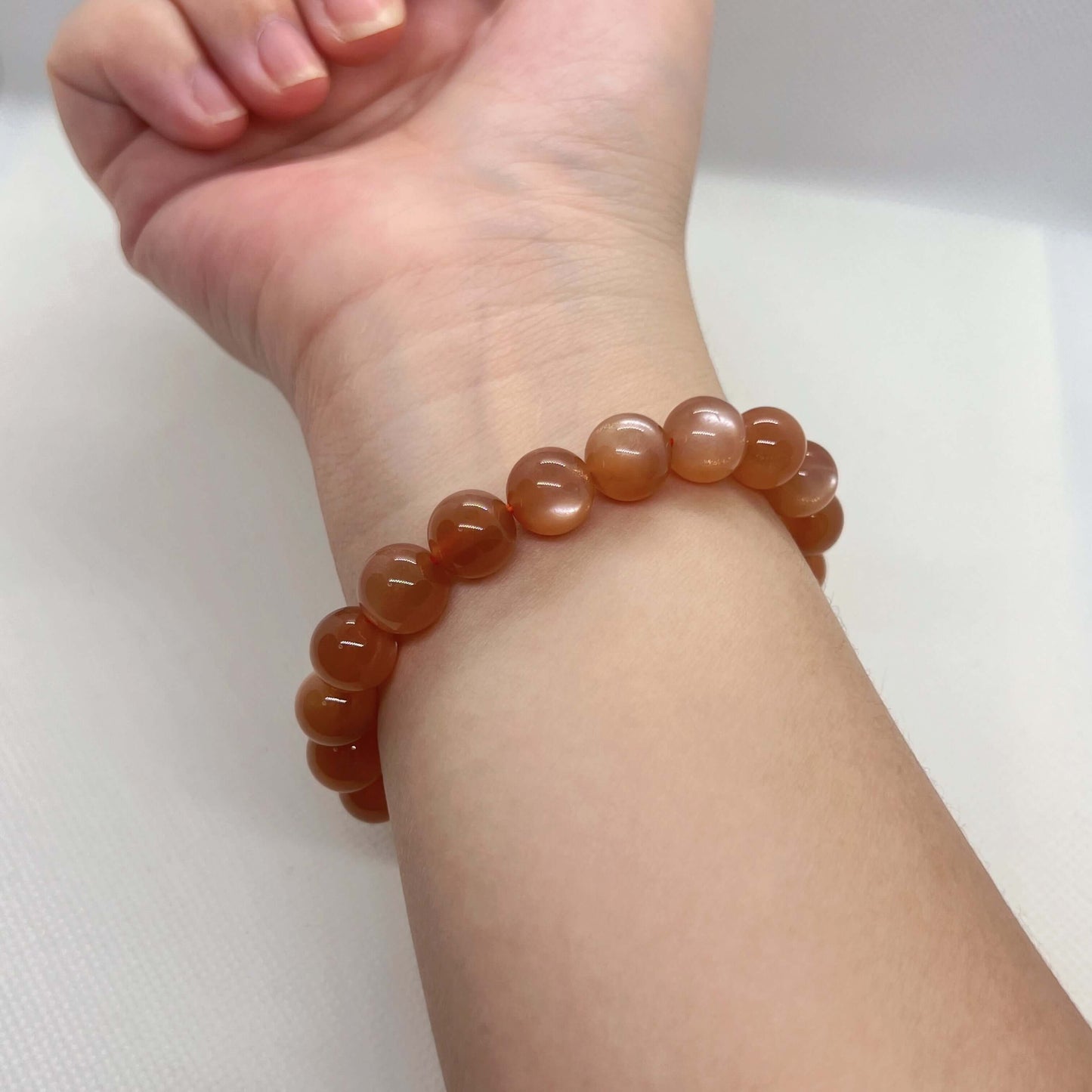 Natural Orange Moonstone Bracelet