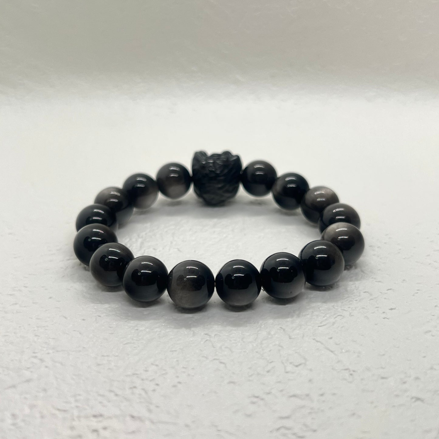Lion Head Obsidian Bracelet