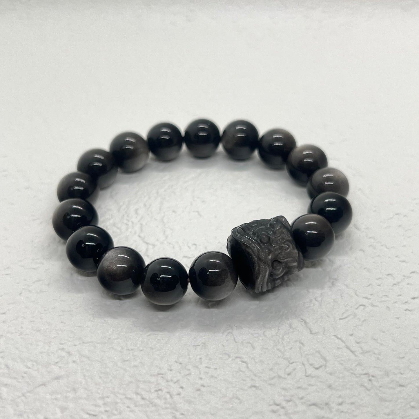 Lion Head Obsidian Bracelet