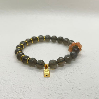 Natural Black Moonlight Sterling Silver Bracelet