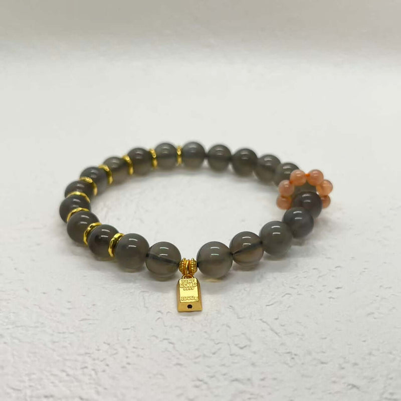 Natural Black Moonlight Sterling Silver Bracelet - DXbracelet