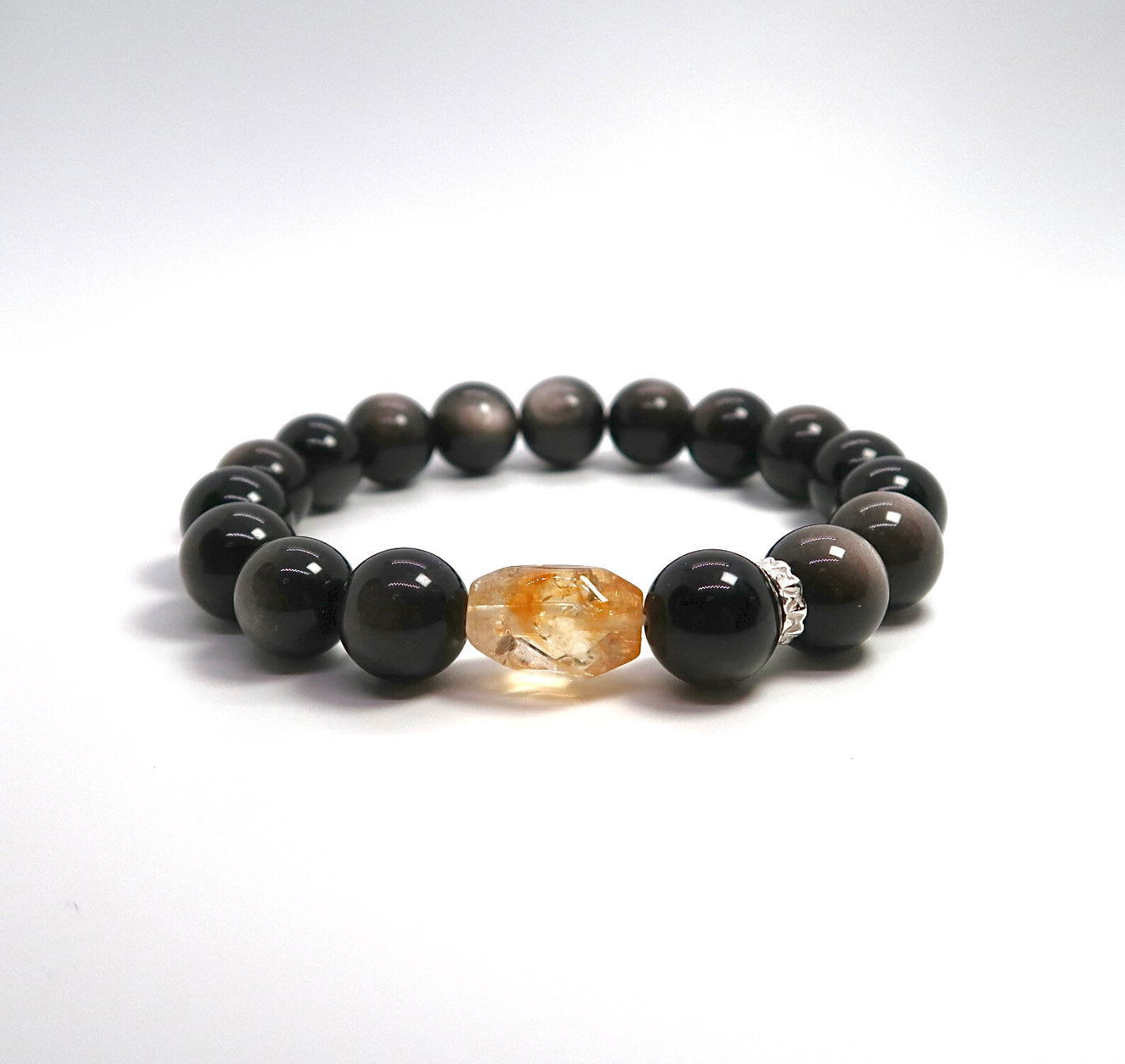 Solar Cat's Eye and Lunar Obsidian Couple's Set
