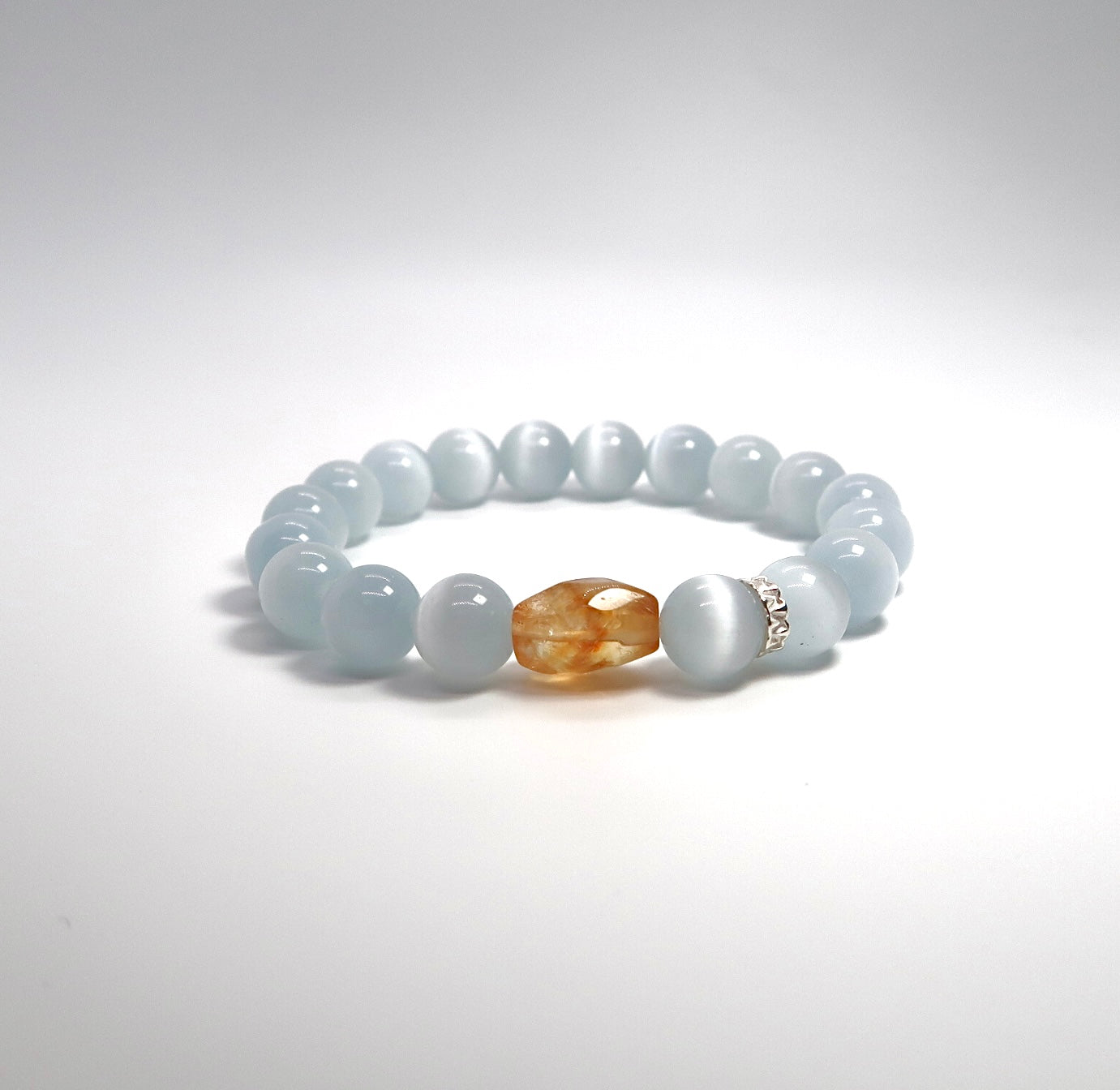 Solar Cat's Eye and Lunar Obsidian Couple's Set