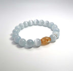 Solar Cat's Eye and Lunar Obsidian Couple's Set - DXbracelet