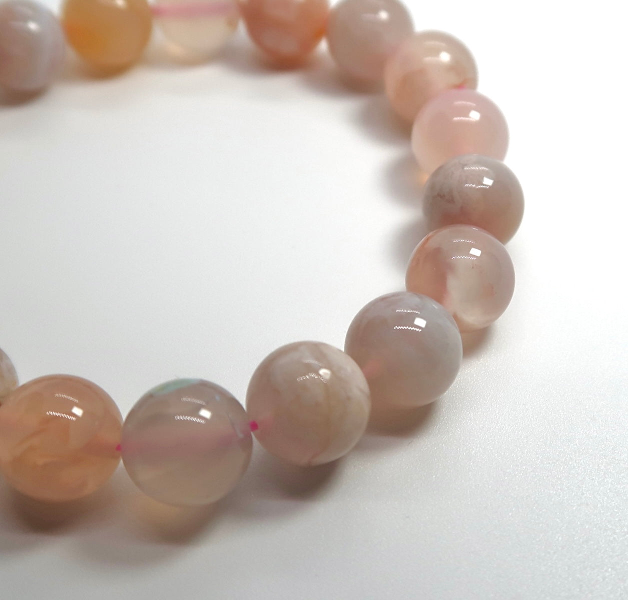 Natural Cherry Blossom Agate Bracelet - DXbracelet