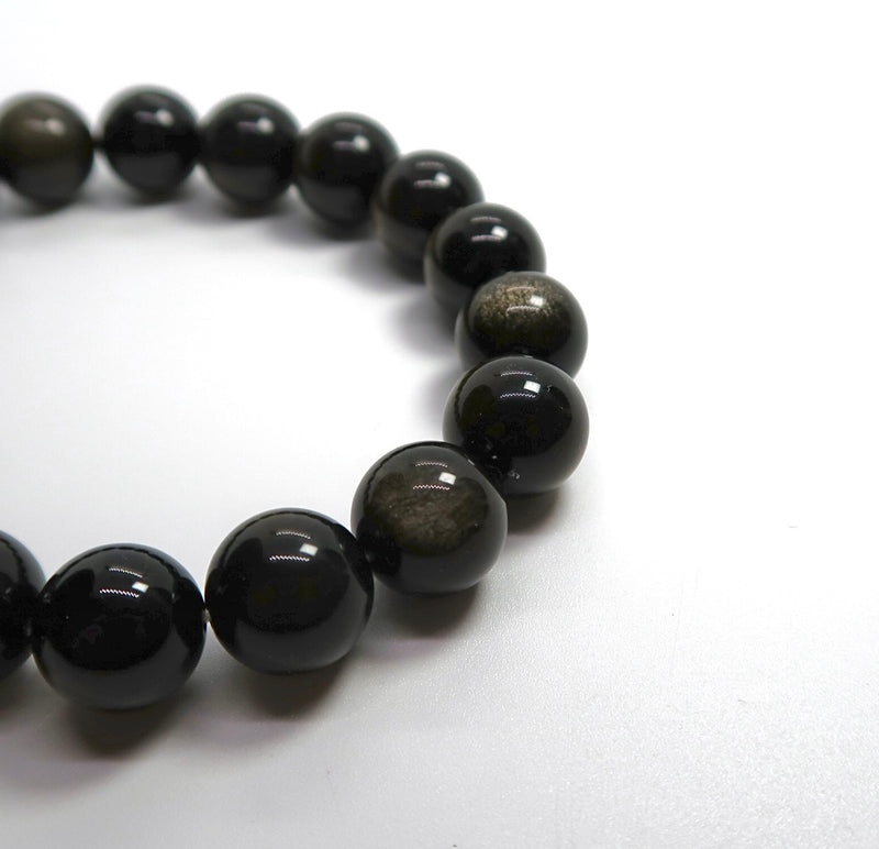 Natural Black Gold Obsidian Bracelet - DXbracelet
