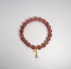 Strawberry Crystal Freshwater Pearl Silver Bracelet - DXbracelet
