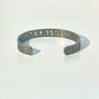 Distressed Vintage Openwork Lettering Titanium Steel Bracelet - DXbracelet