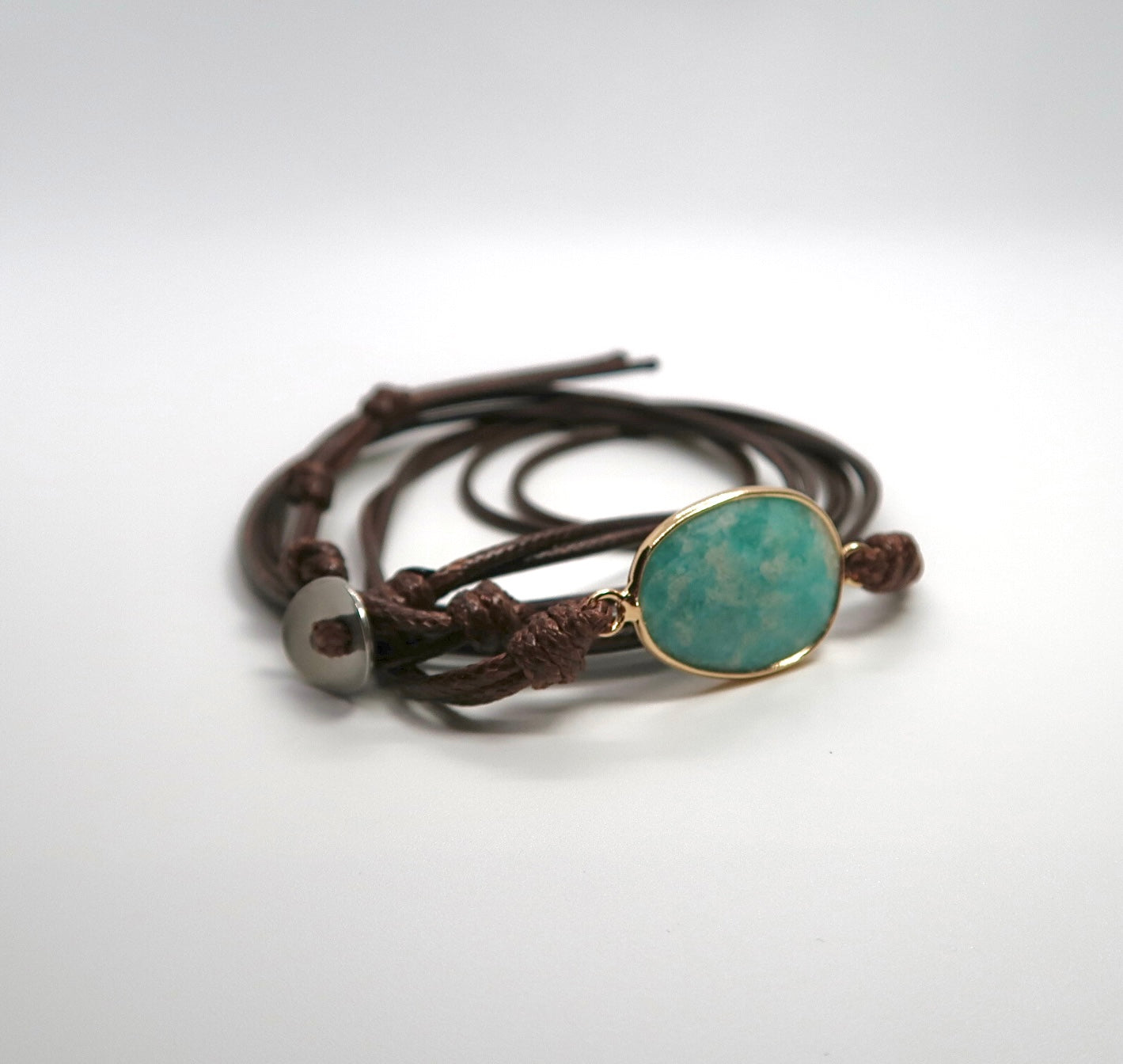 Natural Sparkling Stone Ethnic Bracelet - Artisan Handcrafted - DXbracelet