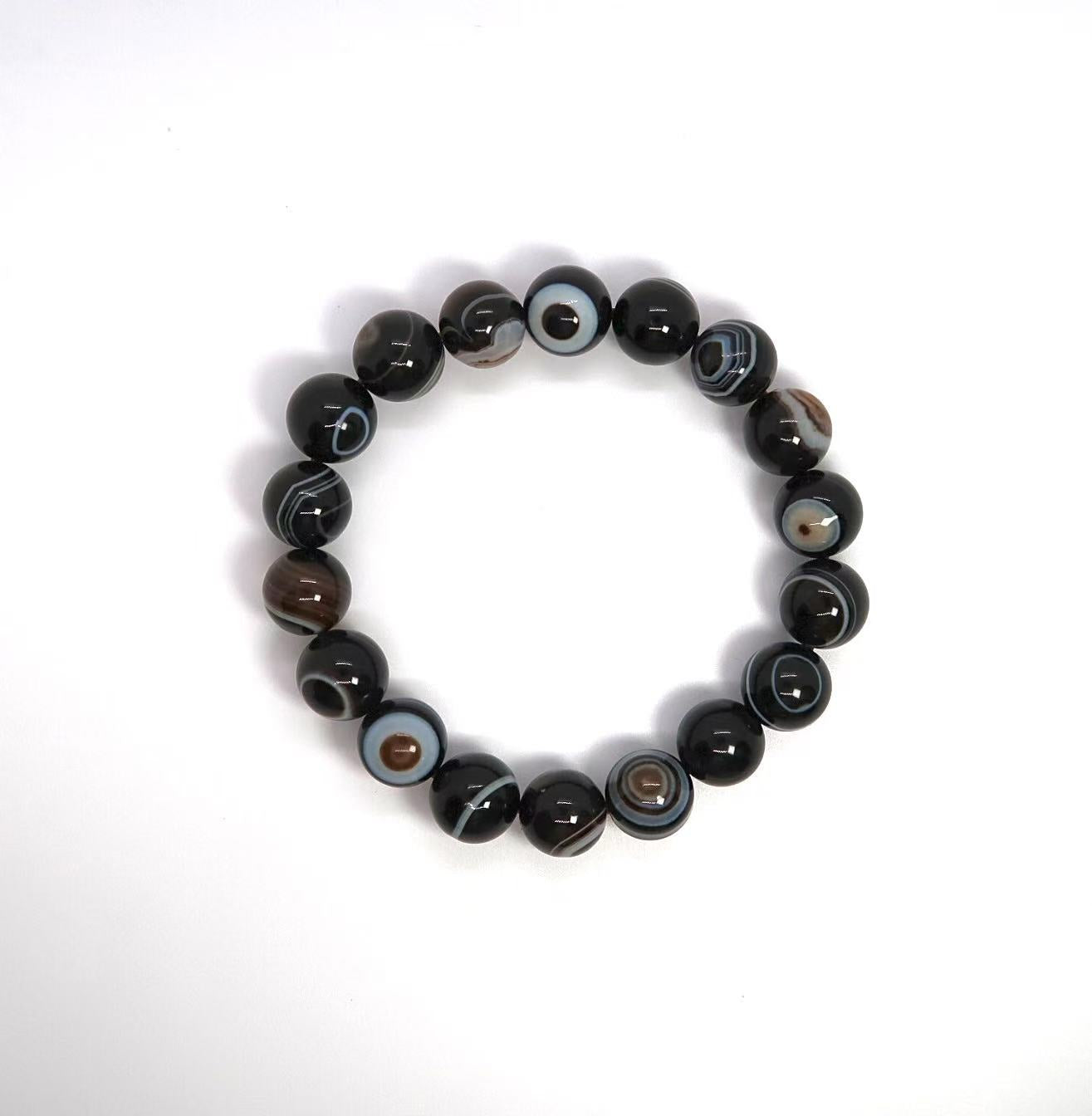Protective Black Eyed Agate Bracelet - Stylish & Handmade