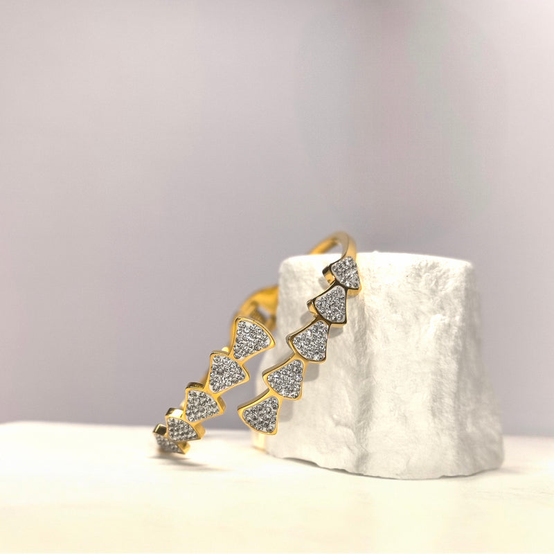 Unique diamond skirt shape titanium steel bracelet - DXbracelet