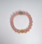 Natural Horse Pink Crystal Sterling Silver Bracelet - DXbracelet