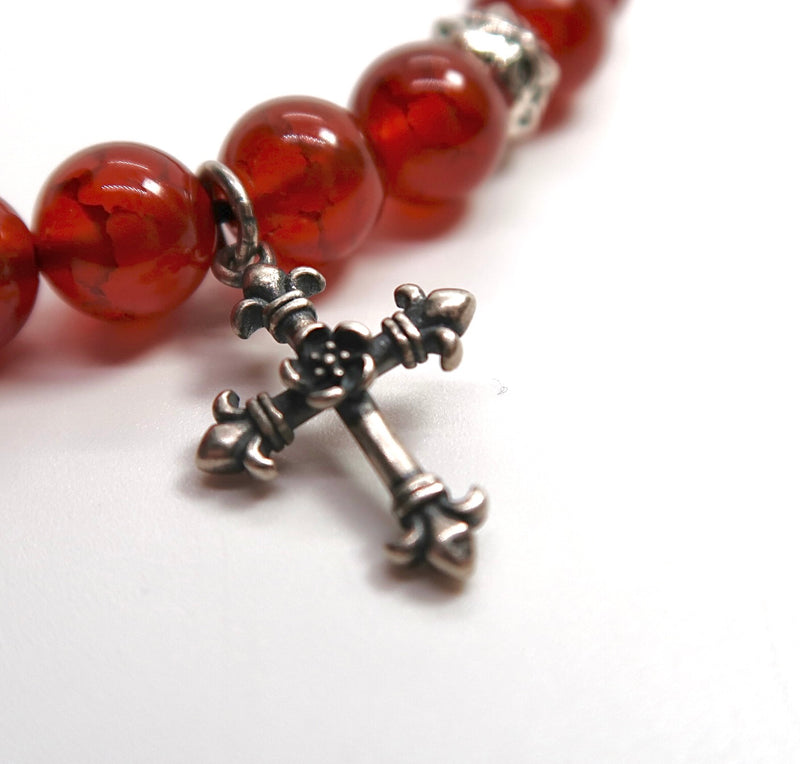 Sterling Silver Cross Bracelet - DXbracelet