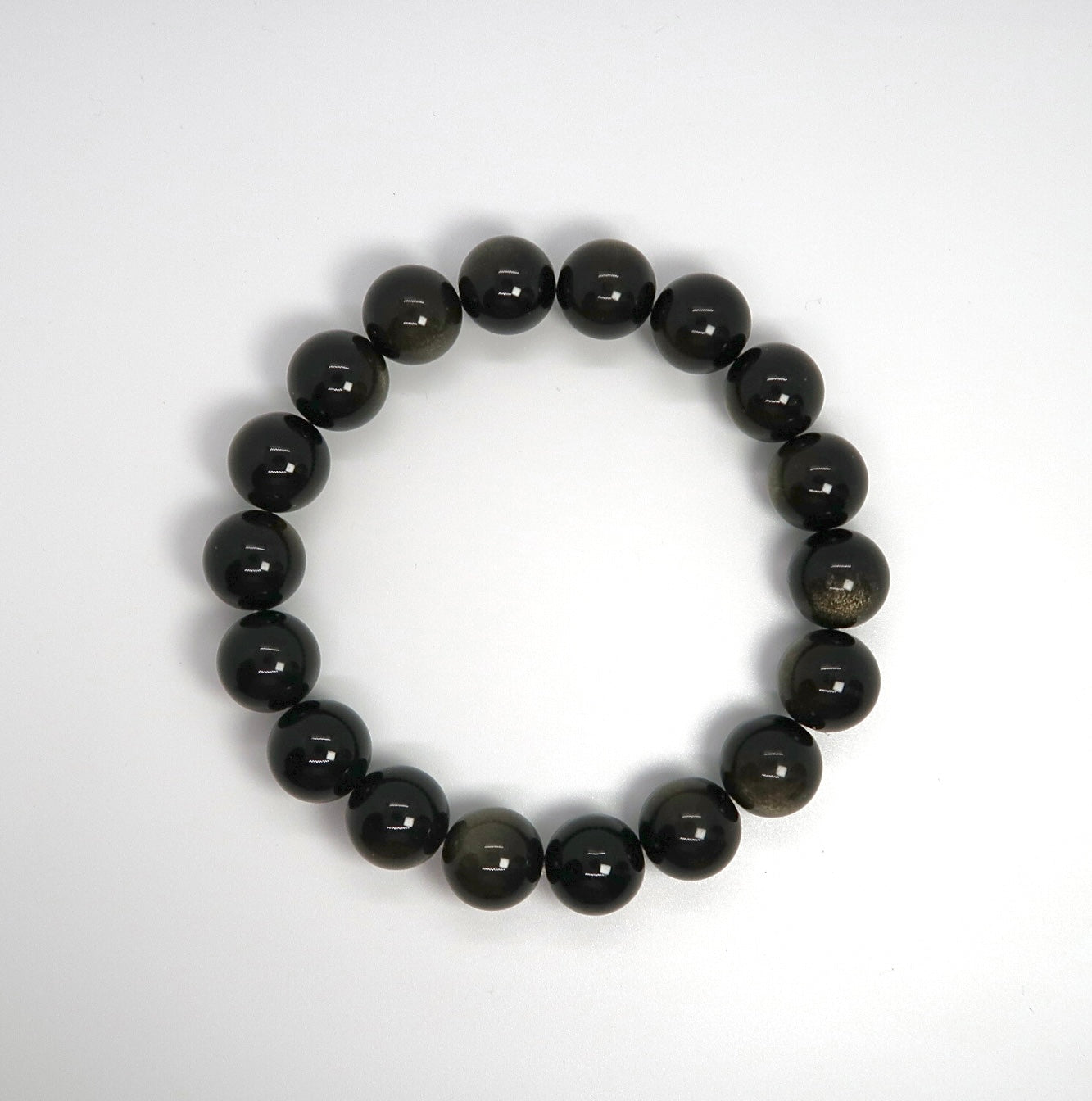 Natural Black Gold Obsidian Bracelet - DXbracelet