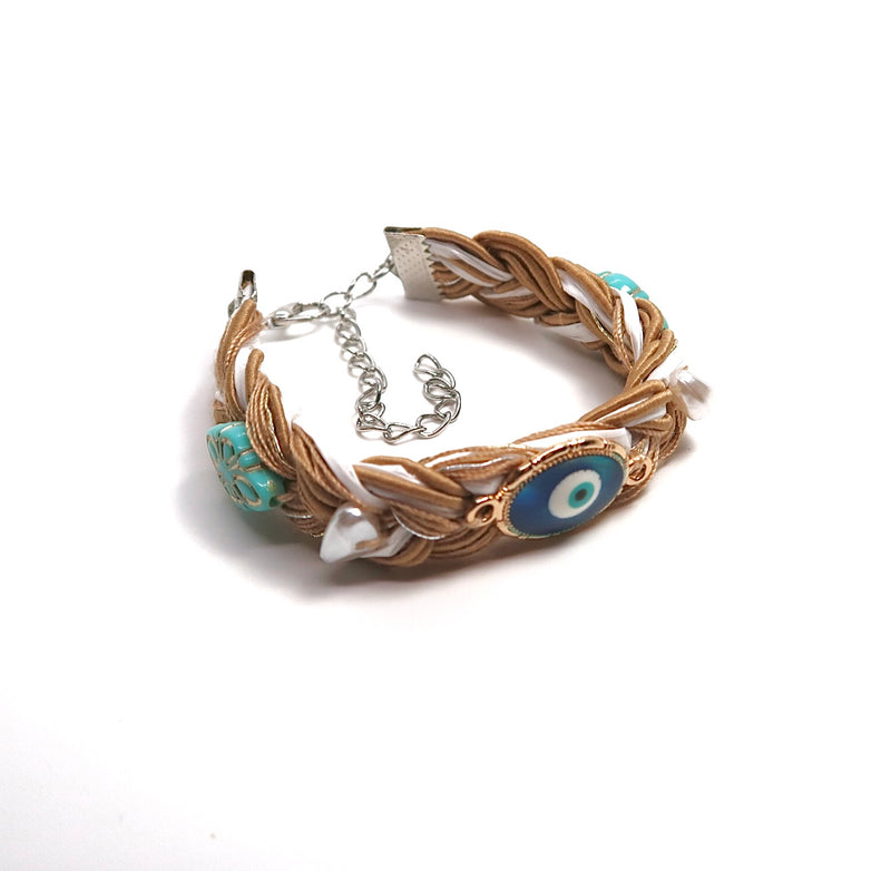 Handwoven Evil Eye Talisman Bracelet - Original Design - DXbracelet