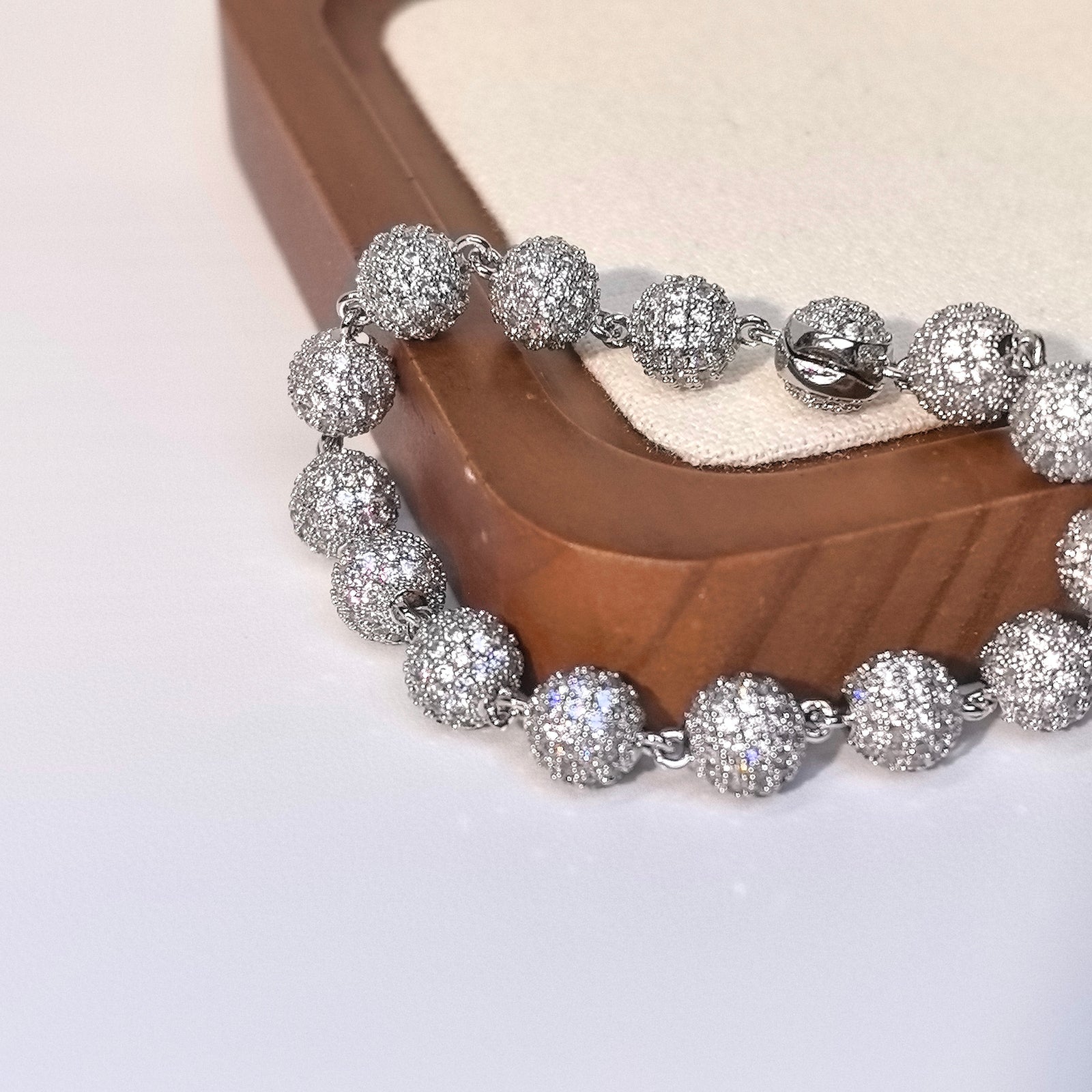 Starlight Micro-Pave Cubic Zirconia Ball Chain Bracelet Set (His & Hers) - DXbracelet