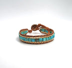 Multi-Color Square Imperial Jasper Woven Bracelet - Vintage - DXbracelet