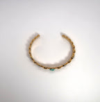 Popular Oval Gem Titanium Bracelet - Natural Stone Open Bangle - DXbracelet