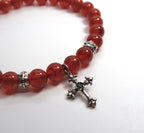 Sterling Silver Cross Bracelet - DXbracelet