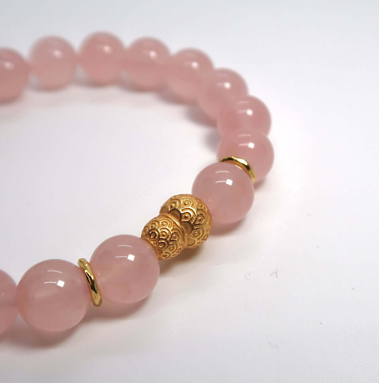 Natural Horse Pink Crystal Sterling Silver Bracelet - DXbracelet