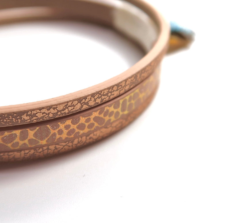 Boho Layered Cotton Cord Bracelet - Starfish Leather Charm - DXbracelet