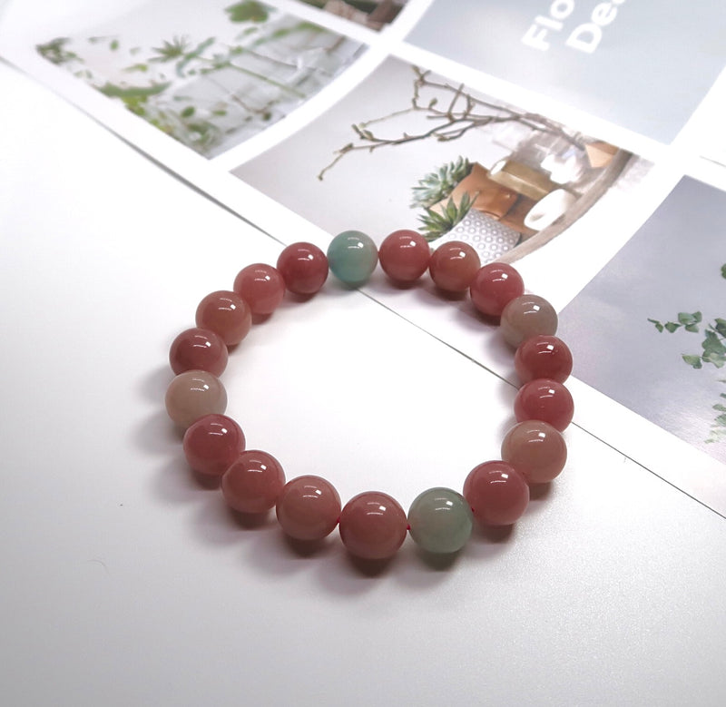 Natural Milkshake Tourmaline Jade Bracelet - DXbracelet