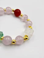 Bracelet Lueur Étoilée Givrée | Cube en Quartz de Neige & Bijoux de Noël en Cristal