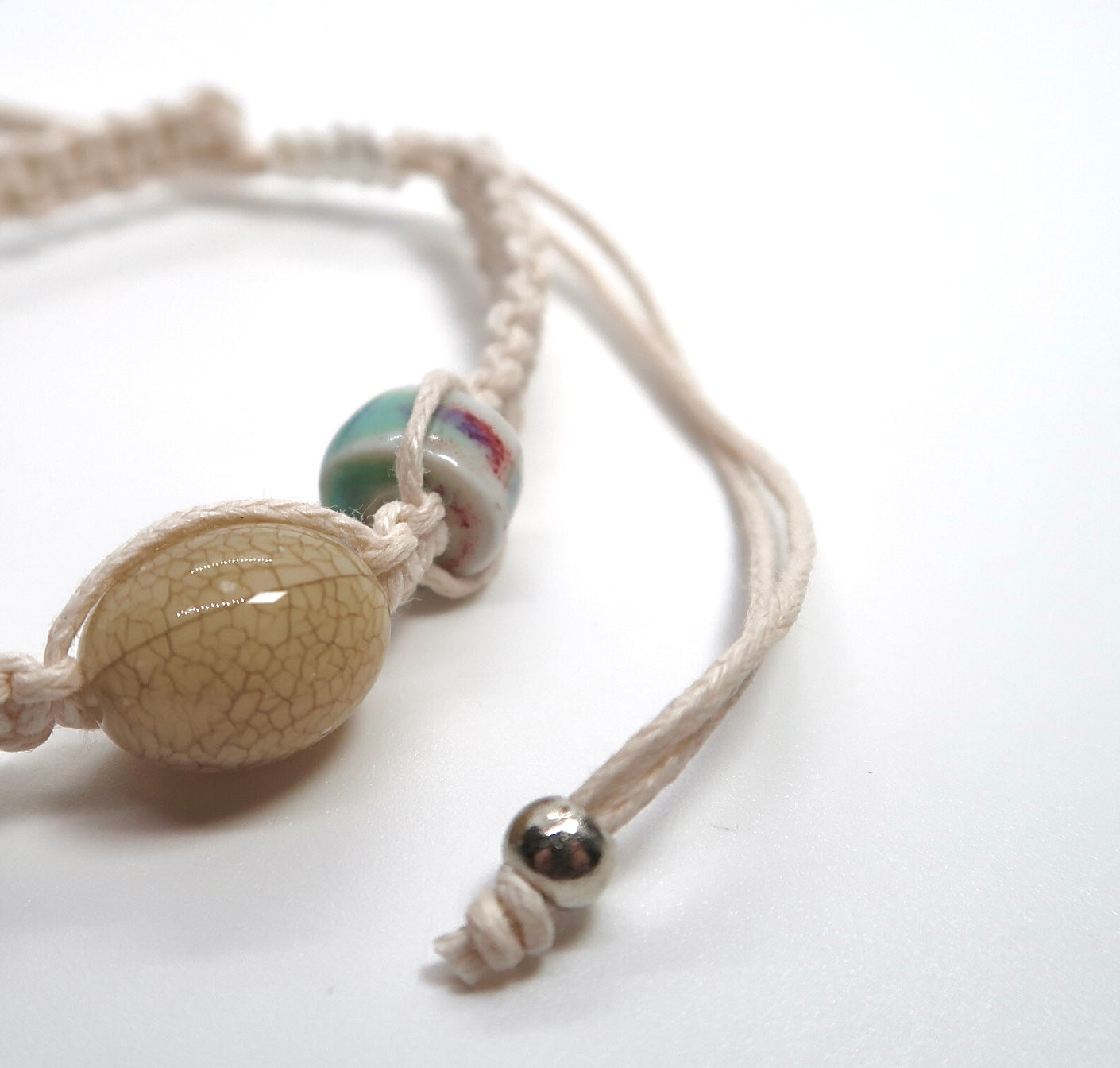 Ethnic Handwoven Ceramic Bracelet - Vintage Folk Art Design - DXbracelet