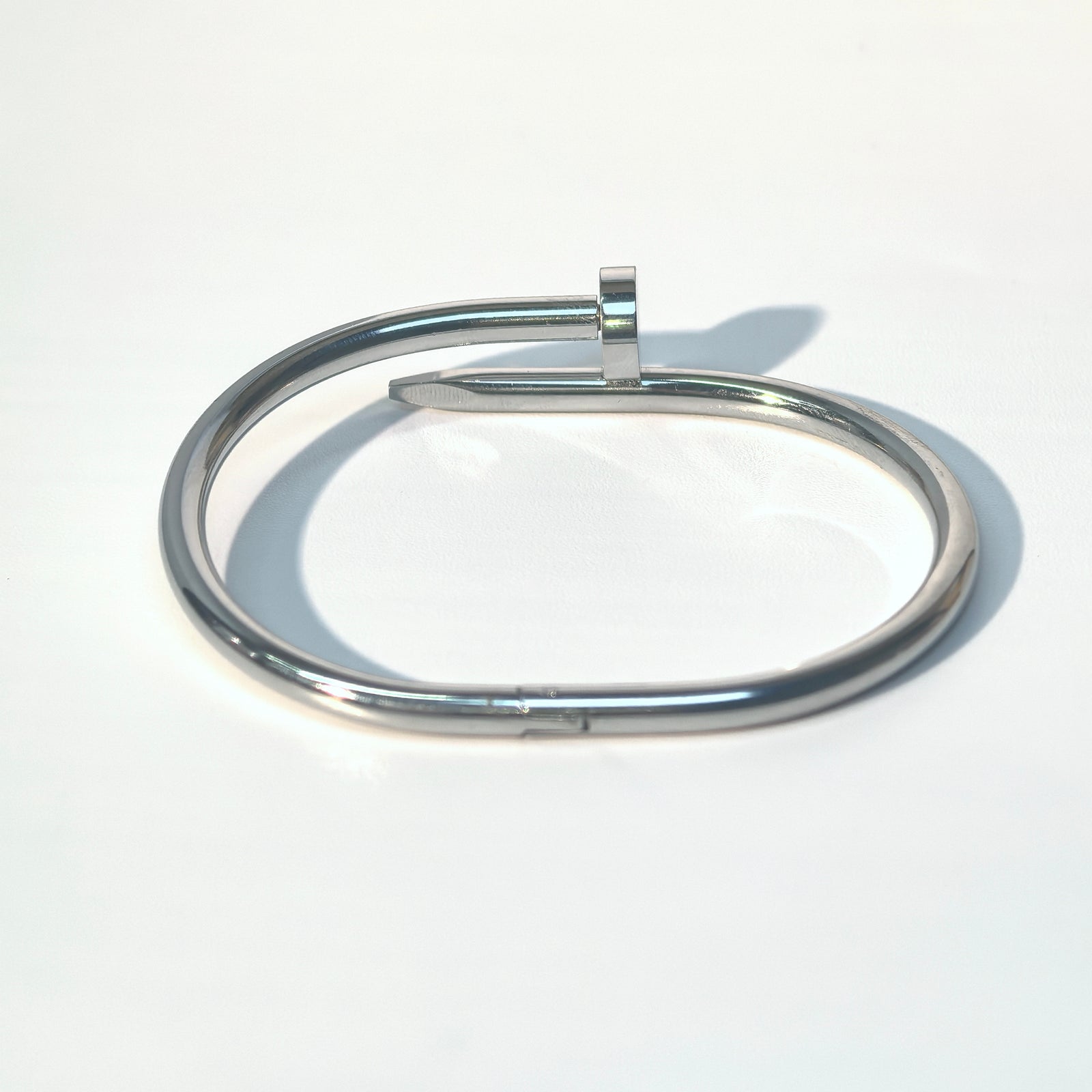 Women's Studded Titanium Steel Bracelet - Timeless Hinged Design - DXbracelet