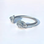 Men's Dragon Head Titanium Steel Cuff - Edgy Punk Accessory - DXbracelet