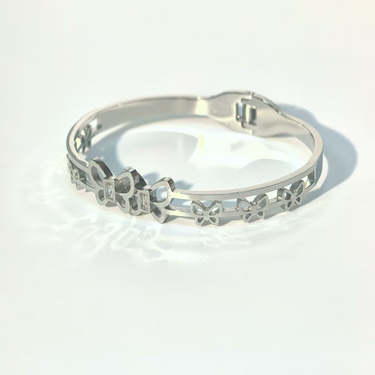 Adjustable Butterfly Openwork Bangle - DXbracelet