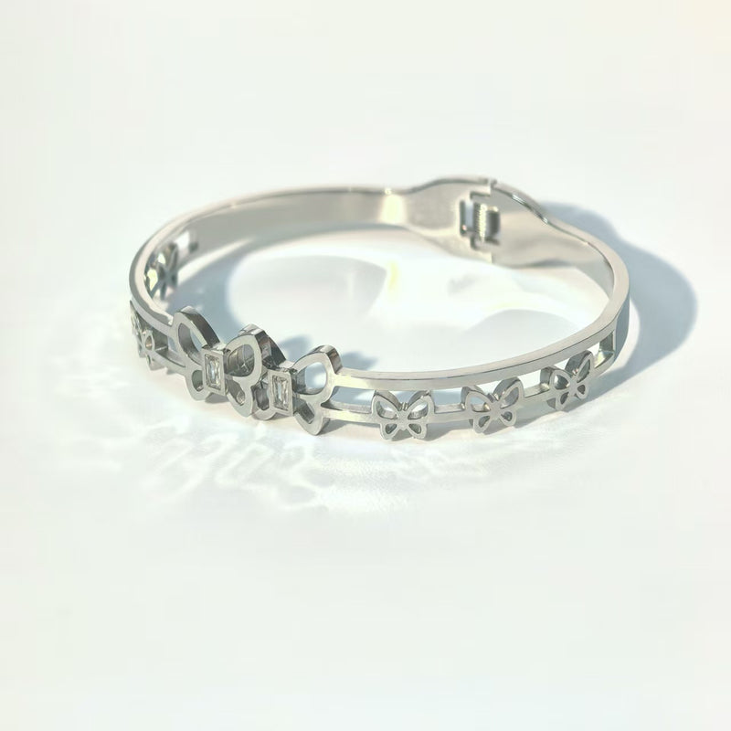 Adjustable Butterfly Openwork Bangle - DXbracelet