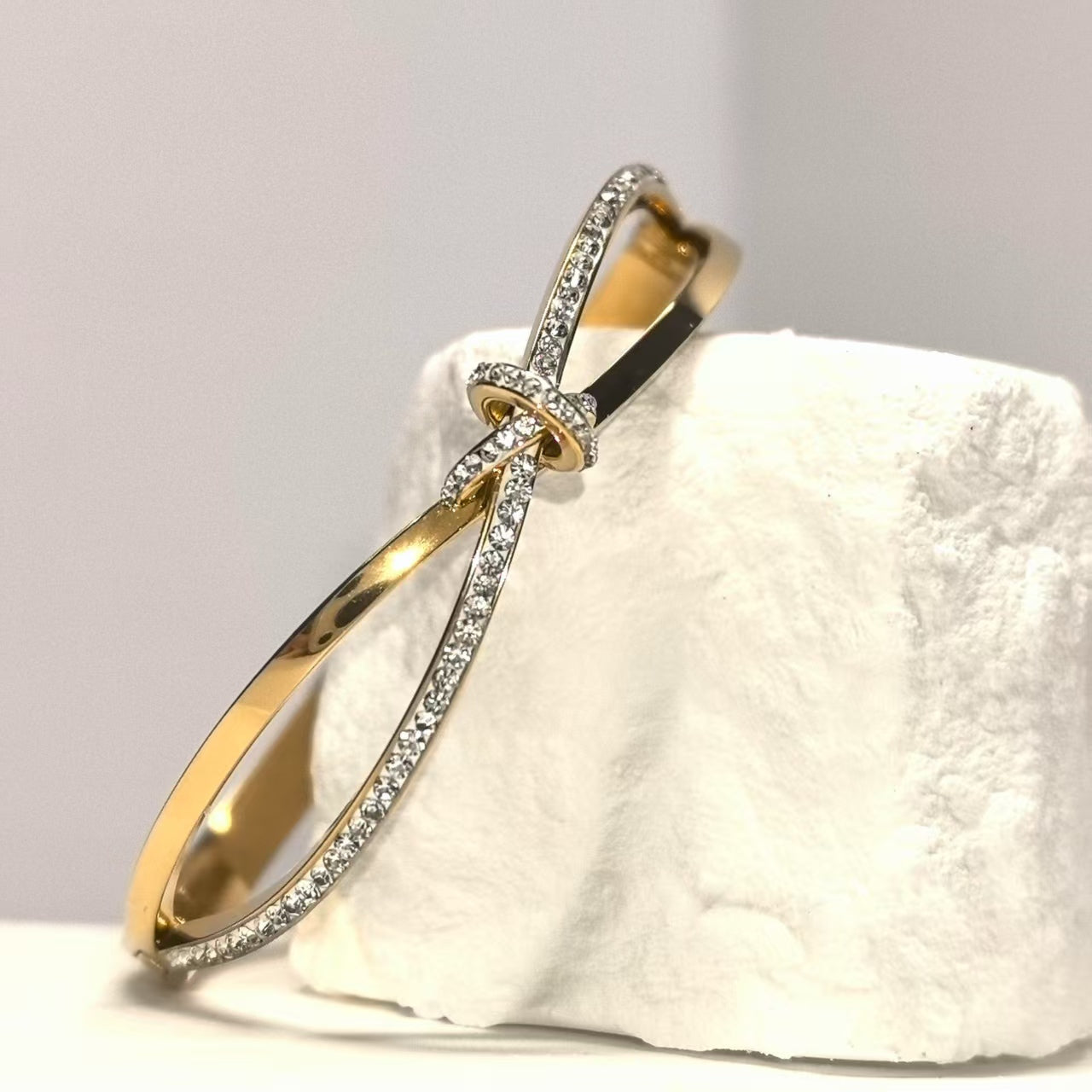 Grace Infinity Bangle with Zircon Accents - DXbracelet