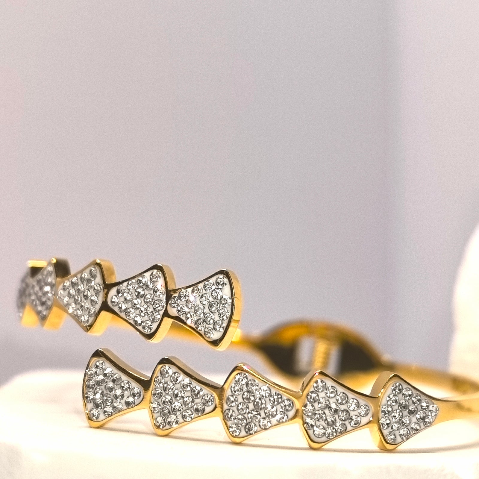 Unique diamond skirt shape titanium steel bracelet - DXbracelet