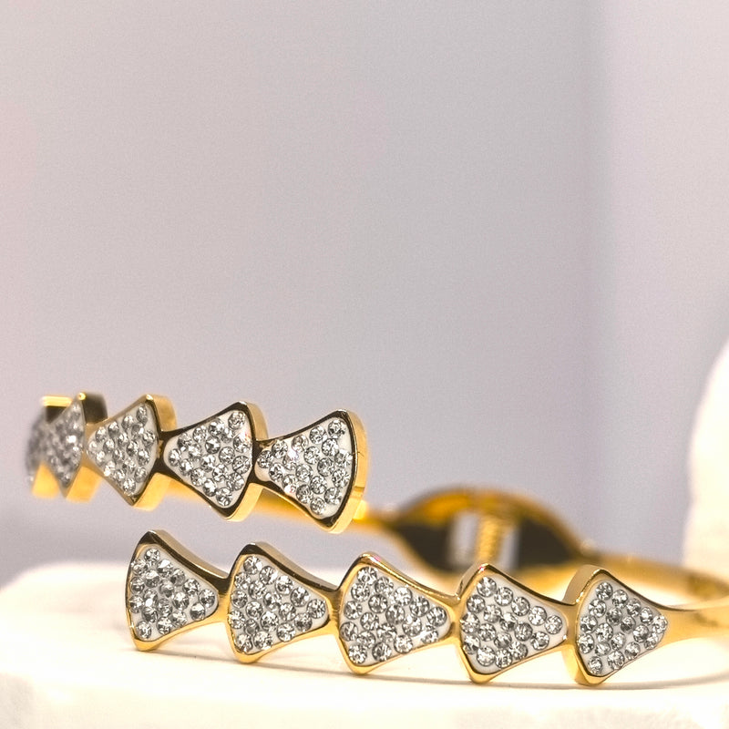 Unique diamond skirt shape titanium steel bracelet - DXbracelet