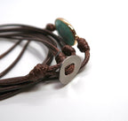 Natural Sparkling Stone Ethnic Bracelet - Artisan Handcrafted - DXbracelet