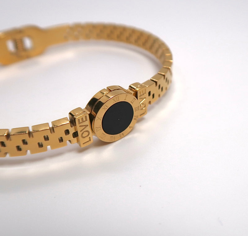 Light Luxury LOVE Openwork Watch Band Style Titanium Steel Bracelet - DXbracelet