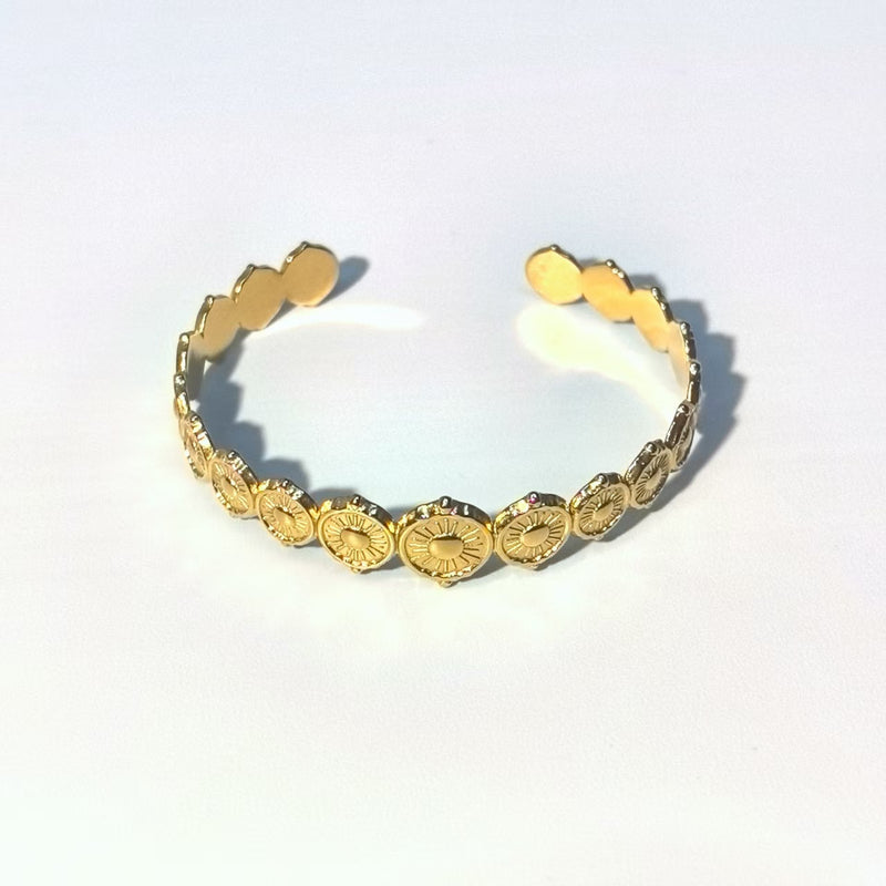 New Floral Cuff Bracelet - Titanium Steel Adjustable Bracelet - DXbracelet