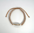New Egg-Shaped Howlite Stone Bracelet - Adjustable Handwoven Double Strand - DXbracelet