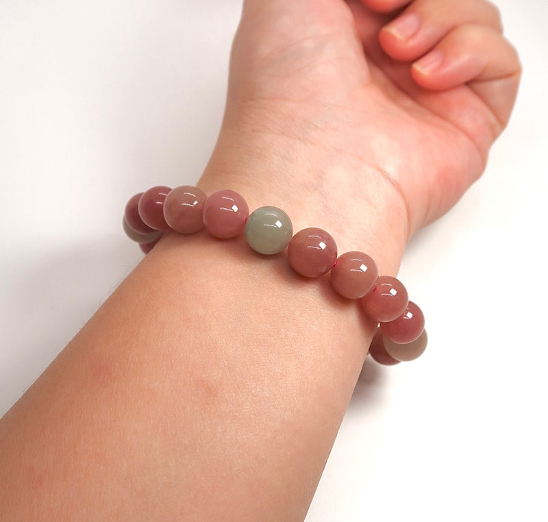 Natural Milkshake Tourmaline Jade Bracelet - DXbracelet